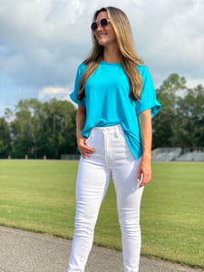 Teal Oversized Tee