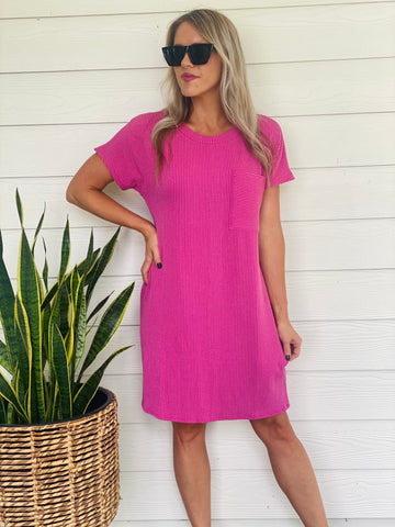 Orchid Ribbed Dress
