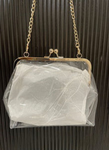 Large Clear Crossbody Clutch Bag