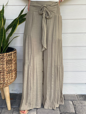 Olive Flowy Pants