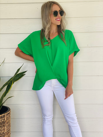 Kelly Green Short Sleeve Top