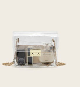 Clear Crossbody With Gold Chain
