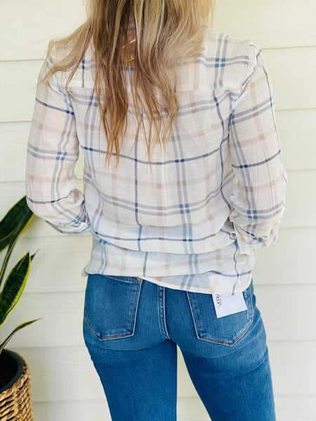 Plaid Wrap Top