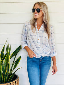 Plaid Wrap Top