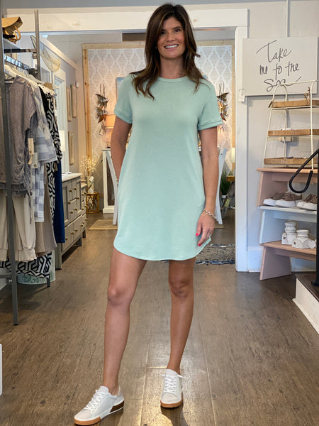 Sage Terry Cloth Dress