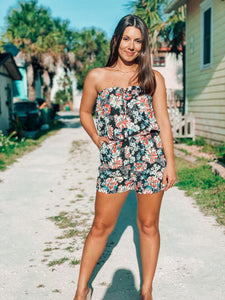 Vacation Vibes Floral Romper