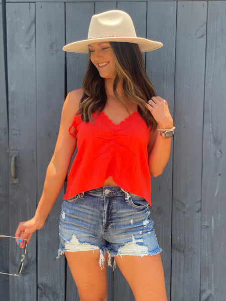 Firecracker Scalloped Cami