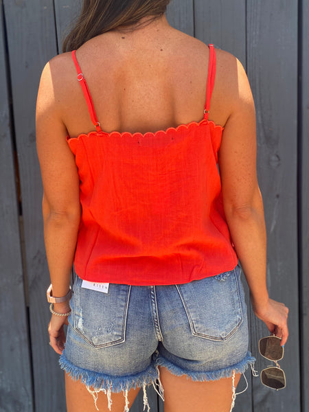 Firecracker Scalloped Cami