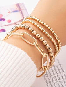 Gold Chunky Chain Stackable Bracelet