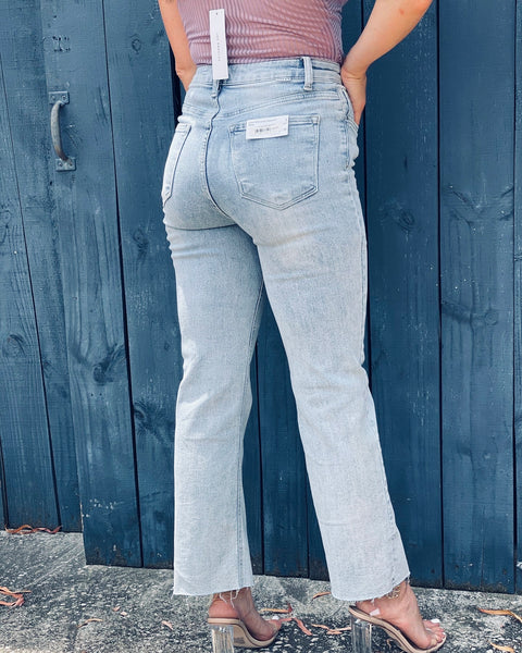 Making a Statement Front Slit Jeans