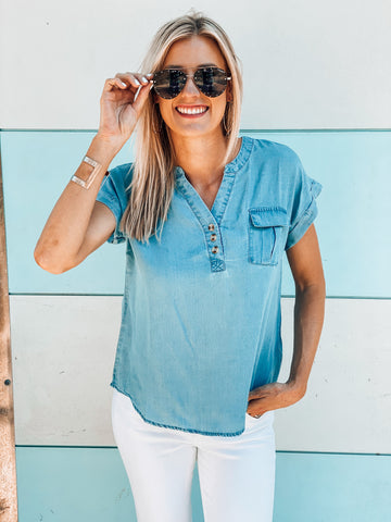 Sunday’s Best Chambray Top